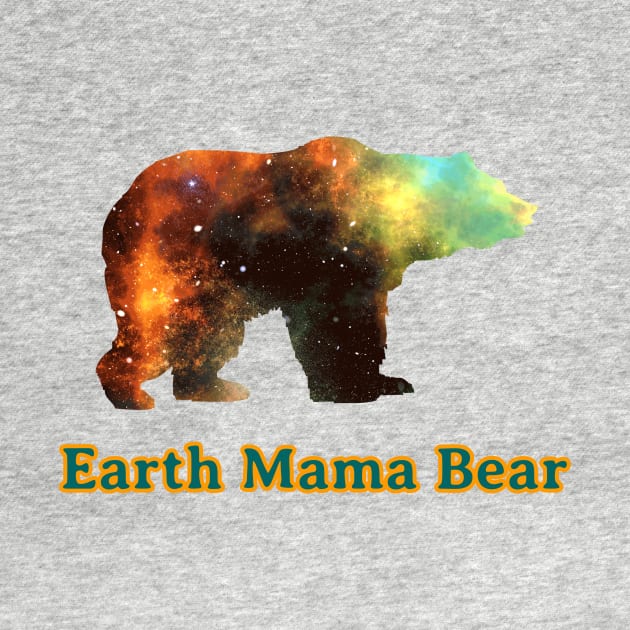 Earth Mama Bear Galaxy Colorful Birthday Gift by klimentina